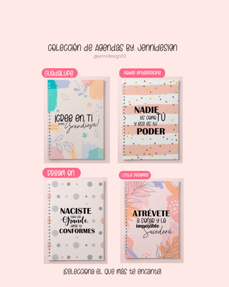 Colección de agendas personalizadas de Jennifer Díaz Studio