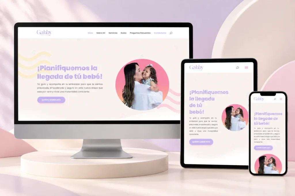Diseño del sitio web de Gabby Baby Planner
